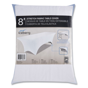 Iceberg iGear Fabric Table Cover, Polyester, 30 x 72, White (ICE16523) Product Image 