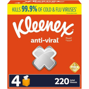 Kleenex Anti-viral Facial Tissue - 3 Ply - WhiteBox - 55/Box - (KCC54506CT) Product Image 
