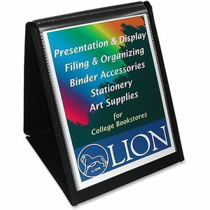 Lion Flip-N-Tell Display Easel Books - Letter - 8 1/2" x 11" Sheet Size - 40 Sheet Capacity - Pocket(s): 20 - Vertical Orientation Product Image 