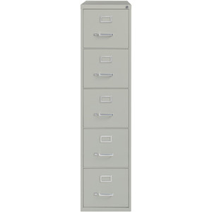 Lorell Fortress Series 26-1/2" Commercial-Grade Vertical File Cabinet - 15" Width x 26.5" Depth x 61.6" Height - (LLR48499) Product Image 
