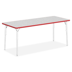 Lorell Classroom Activity Tabletop - Gray Nebula, High Pressure Laminate (HPL) Rectangle Top - (LLR99921) Product Image 