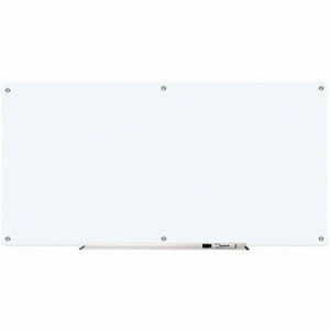 Lorell Dry-Erase Glass Board - 72" (6 ft) Width x 36" (3 ft) Height - Frost Glass Surface - Rectangle - Stain Resistant, Ghost Resistant - Assembly Required Product Image 