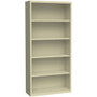 Lorell Fortress Series Bookcase - 34.5" Width x 13" Depth x 72" Height - 6 x Shelf(ves) - Putty - Powder Coated - Steel Product Image 