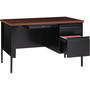 Lorell Fortress Series 48" Right Single-Pedestal Desk (LLR66902) View Product Image