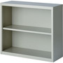 Lorell Fortress Series Bookcase - 34.5" Width x 13" Depth x 30" Height - 2 x Shelf(ves) - Light Gray - Powder Coated - Steel Product Image 