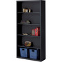 Lorell Fortress Series Bookcase - 34.5" Width x 13" Depth x 72" Height - 5 x Shelf(ves) - Black - Powder Coated - Steel Product Image 