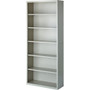 Lorell Fortress Series Bookcase - 34.5" Width x 13" Depth x 82" Height - 6 x Shelf(ves) - Light Gray - Powder Coated - Steel Product Image 