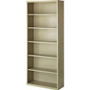 Lorell Fortress Series Bookcase - 34.5" Width x 13" Depth x 82" Height - 6 x Shelf(ves) - Putty - Powder Coated - Steel Product Image 