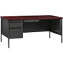 Lorell Fortress Series Left-Pedestal Desk - Rectangle Top - 66" Table Top Width x 30" Table Top Depth x 1.12" Table Top Thickness - 29.50" Height - Office, File - Assembly Required - (LLR60919) Product Image 