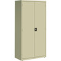 Lorell Fortress Series Storage Cabinet - 36" Width x 18" Depth x 72" Height - 5 x Shelf(ves) - Recessed Locking Handle, Hinged Door, Durable - Putty - Powder Coated Product Image 