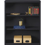 Lorell Fortress Series Bookcase - 34.5" Width x 13" Depth x 42" Height - 3 x Shelf(ves) - Black - Powder Coated - Steel Product Image 
