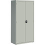 Lorell Fortress Series Storage Cabinet - 36" Width x 18" Depth x 72" Height - 5 x Shelf(ves) - Recessed Locking Handle, Hinged Door, Durable - Light Gray - Powder Coated Product Image 