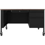 Lorell Fortress Series Walnut Top Teacher's Desk (LLR66943) View Product Image