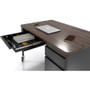 Lorell Fortress Series Walnut Top Teacher's Desk (LLR66943) View Product Image