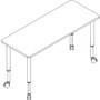 Lorell Height-Adjustable 60" Rectangular Table (LLR69580) View Product Image