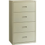 Lorell Value Lateral File - 4-Drawer - 30" Width x 18.6" Depth x 52.5" Height - 4 x Drawer(s) for File - A4, Legal, Letter - Interlocking, Adjustable Glide, Ball-bearing Suspension, Label Holder Product Image 