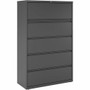 Lorell Fortress Series Lateral File w/Roll-out Posting Shelf - 42" Width x 18.6" Depth x 67.7" Height - 5 x Drawer(s) - Legal, Letter, A4 - Lateral - Rust Proof, Leveling Glide, Interlocking Product Image 