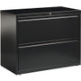 Lorell Fortress Series Lateral File - 36" Width x 18.6" Depth x 28.1" Height - 2 x Drawer(s) for File - Letter, Legal, A4 - Lateral - Leveling Glide, Label Holder, Ball-bearing Suspension, Interlocking Product Image 