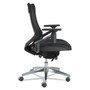 Alera EB-W Series Pivot Arm Multifunction Mesh Chair, Supports 275 lb, 18.62" to 22.32" Seat, Black Seat/Back, Aluminum Base (ALEEBW4213) View Product Image