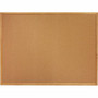 Lorell Bulletin Board - 48" Board Height x 72" Board Width - Cork Surface - Long Lasting, Warp Resistant - Oak Oak Frame Product Image 