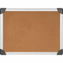 Lorell Corkboard - 48" Board Height x 96" Board Width - Cork Surface - Resist Warping, Durable, Laminated, Resilient - Aluminum Frame Product Image 