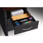 Lorell Mahogany Laminate/Charcoal Modular Desk Series Pedestal Desk - 2-Drawer (LLR79142) View Product Image