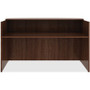 Lorell Essentials Series Front Reception Desk - 42.5" Height x 72" Width x 36" Depth - Material: Metal - Finish: Walnut, Laminate Product Image 