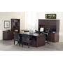 Lorell Prominence 2.0 Espresso Laminate Right-Pedestal Credenza - 2-Drawer (LLRPC2466RES) View Product Image