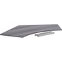 Lorell Relevance Series Curve Worksurface for 120 Workstations - Weathered Charcoal Laminate Rectangle Top - Contemporary Style - 47.25" Table Top Length x 34.13" Table Top Width x 1" Table Top Thickness - Assembly Required Product Image 