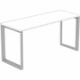 Lorell Relevance Series Desk-height Side Leg Frame - 23.3" Height x 28.5" Width - Finish: Silver Product Image 