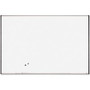 Lorell Signature Series Magnetic Dry-erase Markerboard - 72" (6 ft) Width x 48" (4 ft) Height - Coated Steel Surface - Silver, Ebony Frame - Magnetic Product Image 