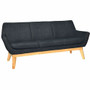 Lorell Quintessence Collection Sofa - 32.8" Height x 73.3" Width x 19.8" Length - Finish: Black Product Image 
