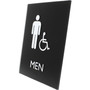 Lorell Men's Handicap Restroom Sign - Print/Message "Men" - 6.4" Width x 8.5" Height - Rectangular Shape - Surface-mountable - Easy Readability, Braille Product Image 