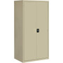 Lorell Fortress Series Storage Cabinet - 36" Width x 24" Depth x 72" Height - 5 x Shelf(ves) - Hinged Door(s) - Sturdy, Recessed Locking Handle, Removable Lock, Durable, Storage Space - Putty Product Image 