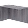 Lorell Essentials Series Return Shell - 29.5" Height x 48" Width x 24" Depth, x 1" Thickness Top - Laminate, Weathered Charcoal Table Top - Modesty Panel Product Image 