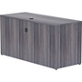 Lorell Essentials Series Credenza Shell - 29.5" Height x 60" Width x 24" Depth, x 1" Thickness Top - Laminate, Weathered Charcoal Table Top - Modesty Panel Product Image 