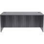 Lorell Essentials Series Rectangular Desk Shell - 29.5" Height x 72" Width x 36" Depth, x 1" Thickness Top - Laminate, Weathered Charcoal Table Top - Grommet Product Image 