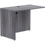 Lorell Essentials Series Return Shell - 29.5" Height x 42" Width x 24" Depth, x 1" Thickness Top - Laminate, Weathered Charcoal Table Top - Modesty Panel Product Image 