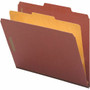 Nature Saver 2/5 Tab Cut Legal Recycled Classification Folder - 8 1/2" x 14" - 4 Fastener(s) - 2" for Folder, 1" for Divider - 1 Divider(s) - 25 pt. Product Image 
