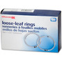 Officemate Loose-Leaf Book Rings - 1.5" Diameter - Silver - Metal Product Image 