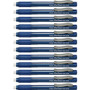 Pentel Rubber Grip Clic Eraser - Blue Barrel - Pen - Refillable - 12 / Box Product Image 
