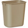 Rubbermaid Commercial 13 QT Standard Deskside Wastebaskets - 3.25 gal Capacity - Rectangular - Dent Resistant, Rust Resistant, Easy to Clean, Durable - 12.1" Height x 8.3" Width x 11.4" Depth - Plastic - (RCP295500BGCT) Product Image 