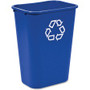 Rubbermaid Commercial Large Recycling Wastebasket - 10.31 gal Capacity - Rectangular - Sturdy - 19.9" Height x 11" Width - Plastic Product Image 