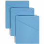 Smead Letter Recycled File Jacket - 8 1/2" x 11" - 11 pt. - Manila - Blue - 10% Recycled Product Image 