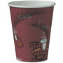 Solo 8 oz Bistro Design Disposable Paper Cups - 8 fl oz - Maroon - Paper - Beverage, Hot Drink, Cold Drink, Coffee, Tea, Cocoa - 50/Pack Product Image 