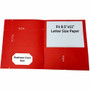 Sparco Letter Pocket Folder - 8 1/2" x 11" - 2 Internal Pocket(s) - Red Product Image 