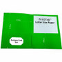 Sparco Letter Pocket Folder - 8 1/2" x 11" - 2 Internal Pocket(s) - Apple Green Product Image 