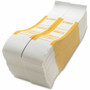 Sparco White Kraft ABA Bill Straps - 1000 Wrap(s) - Total $1,000 in $10 Denomination - Kraft - Yellow Product Image 