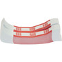 Sparco White Kraft ABA Bill Straps - 1000 Wrap(s) - Total $500 in $5 Denomination - Kraft - Red Product Image 