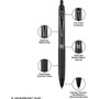 uniball 207 Plus+ Gel Pen, Retractable, Medium 0.7 mm, Black Ink, Black Barrel, Dozen (UBC70462) View Product Image